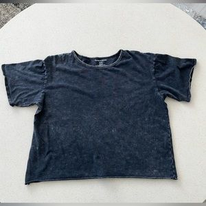 Caution to the Wind shirt - Size medium - black acid wash